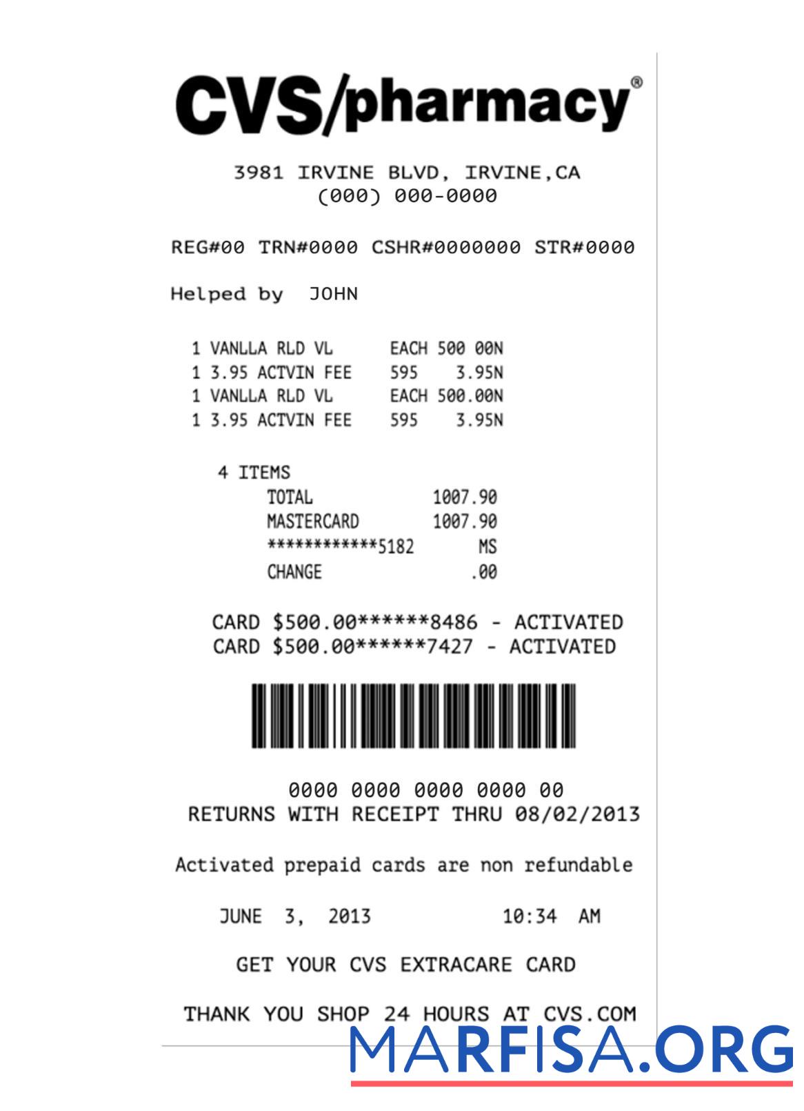 Blank CVC pharmacy example